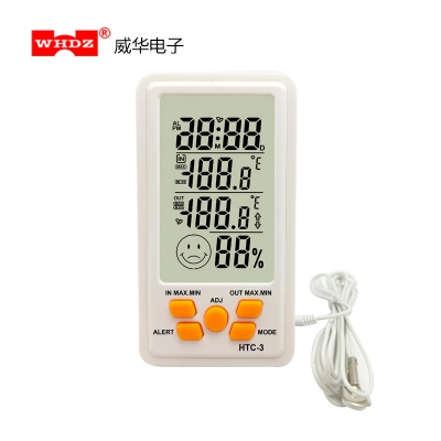 HTC-3 带时钟的温湿度表